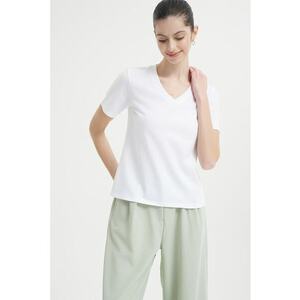 Tricou regular fit cu decolteu in V imagine