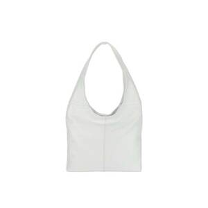 Geanta alba de talie mare din piele naturala 8924 127 17665 imagine