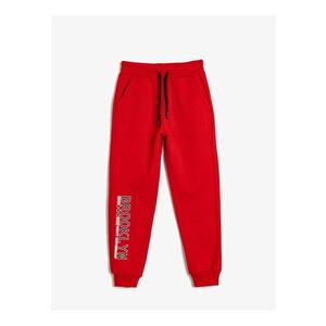Pantaloni de trening cu imprimeu text imagine