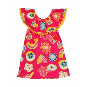 Rochie de bumbac cu aplicatie de ciucure imagine