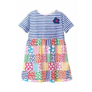 Rochie combi cu imprimeu de bumbac imagine