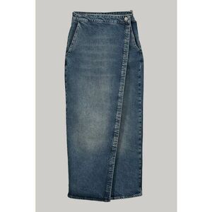 Fusta din denim cu croiala dreapta imagine