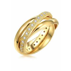 Inel placat cu aur de 14K si decorat cu zirconia imagine