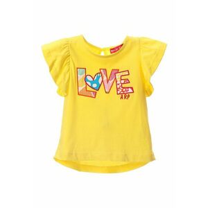 Tricou de bumbac cu maneci butterfly imagine