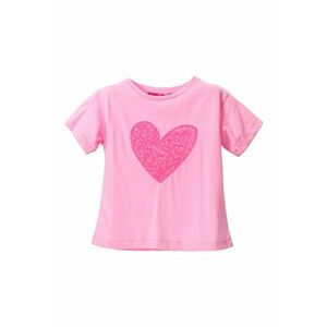 Tricou de bumbac cu inima brodata imagine