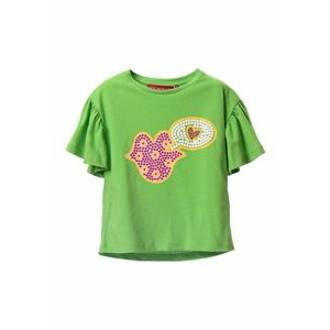 Tricou de bumbac cu maneci butterly imagine