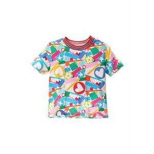 Tricou cu decolteu la baza si imprimeu imagine