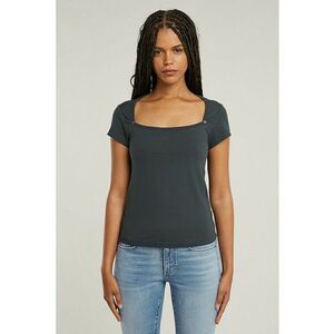 Tricou din bumbac organic cu decolteu patrat imagine