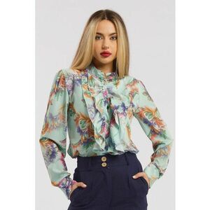 Camasa cu aplicatii cu volane si model imagine