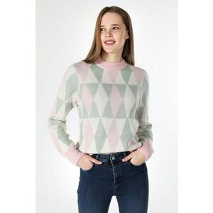 Pulover cu imprimeu geometric imagine