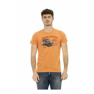 Tricou slim-fit cu decolteu la baza gatului si design imagine