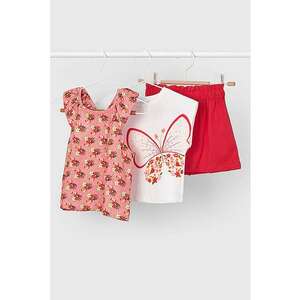 Set de tricou cu imprimeu - rochie si fusta - 3 piese imagine