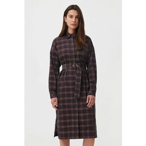 Rochie-camasa cu model in carouri si curea asortata imagine