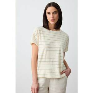 Tricou din amestec de in cu dungi imagine