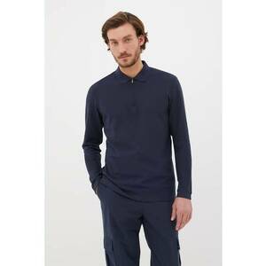 Bluza polo cu fenta cu fermoar imagine