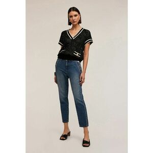 Blugi crop cu talie inalta imagine
