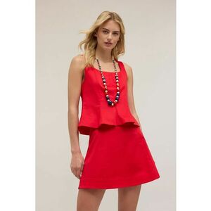 Top cu decolteu patrat si terminatie peplum imagine