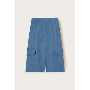 Pantaloni culotte cargo din lyocell imagine