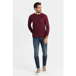 Bluza texturata cu buzunar pe piept imagine