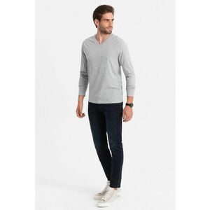 Bluza din bumbac cu decolteu in V imagine