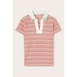 Tricou polo cu dungi si aplicatii din strasuri imagine