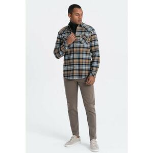 Camasa slim fit in carouri cu buzunare aplicate imagine