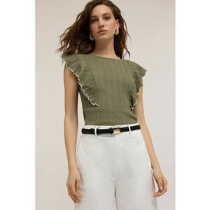 Tricou cu maneci cu volane imagine