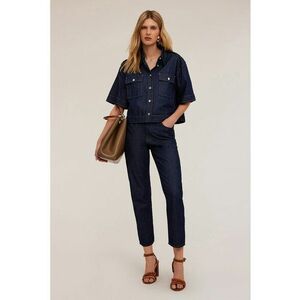 Bluza din denim cu maneci scurte imagine