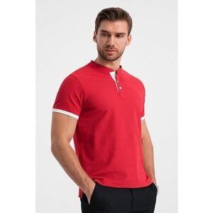 Tricou de bumbac cu fenta cu nasturi imagine