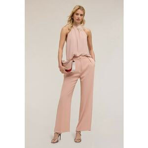 Bluza cu decolteu halter si model floral imagine