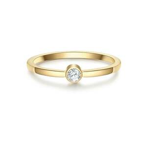 Inel placat cu aur de 14k si zirconia imagine