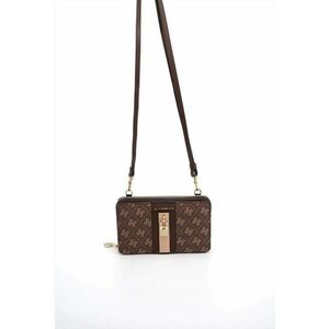 Geanta crossbody din piele ecologica cu model - Maro imagine
