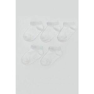 Set de sosete scurte cu model uni - 5 Perechi imagine