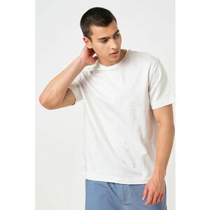 Tricou de bumbac cu decolteu la baza gatului si logo discret imagine