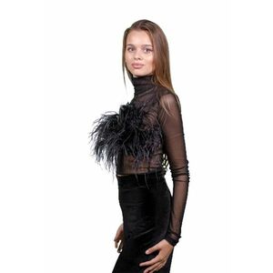 Bluza de plasa cu pene imagine
