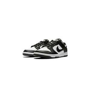 Dunk Low Piele intoarsa - Alb/Negru imagine