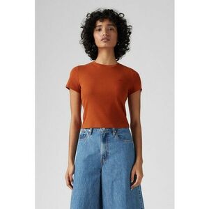 Tricou slim fit crop Essential imagine