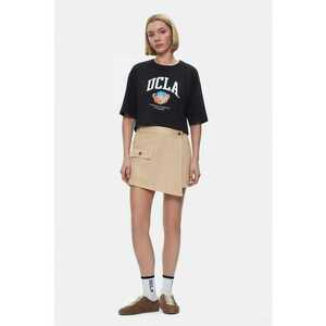 Tricou crop cu imprimeu logo Carly imagine