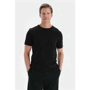 Tricou de bumbac cu decolteu la baza gatului imagine