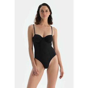 Costum de baie uni cu bretele ajustabile imagine