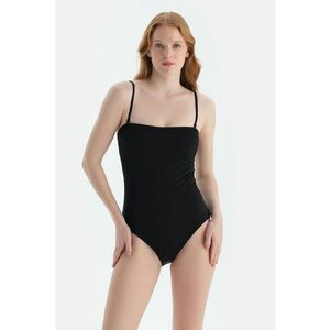 Costum de baie uni cu bretele ajustabile imagine