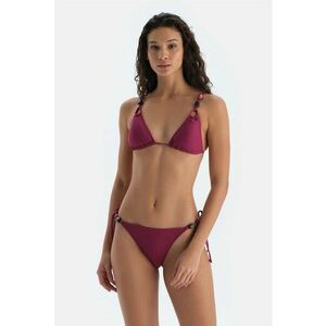 Bikini brazilieni cu model uni si snururi laterale imagine