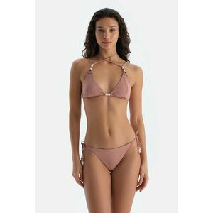 Bikini brazilian cu sireturi laterale si model uni imagine