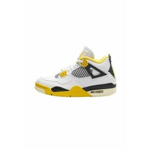 Nike Air 4 Vivid Sulfur - alb cu detalii galbene si negre - imagine