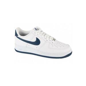 Pantofi sport barbati - Air Force 1 - piele naturala - alb/bleumarin imagine
