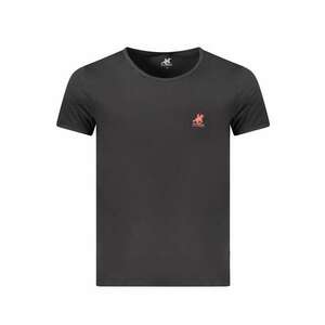 U.S. Grand POLO Tricou barbati simplu cu logo rosu brodat - negru - imagine