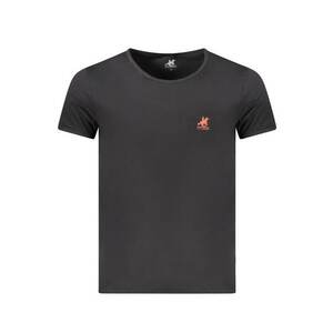U.S. Grand POLO Tricou barbati simplu cu logo rosu brodat - negru - imagine