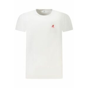 U.S. Grand POLO Tricou barbati simplu cu logo rosu brodat - alb - imagine