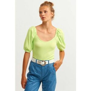 Bluza cu maneci scurte si decolteu rotund imagine