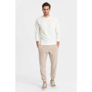 Pantaloni de trening din amestec de bumbac cu snururi de ajustare imagine